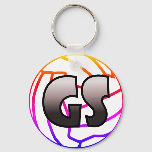 GS Goal Shooter Netball Player Position Key Ring (Front)