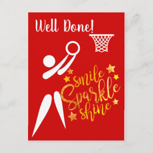GS Player Themed Well Done Netball Postcard
