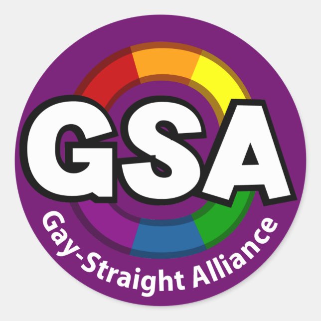 GSA ToonB Round Dark Sticker (Front)