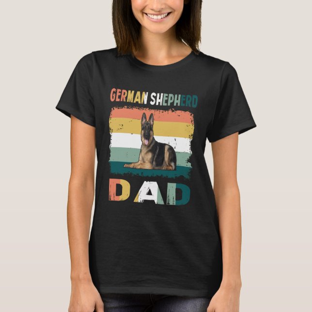 GSD013 - German Shepherd Dad T-Shirt (Front)