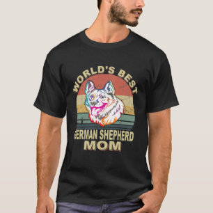 GSD035 - World's Best German Shepherd Mum Vintage T-Shirt
