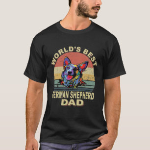 GSD075 - World's Best German Shepherd Dad Vintage T-Shirt