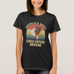 GSD091 - World's Best German Shepherd Mum Vintage T-Shirt