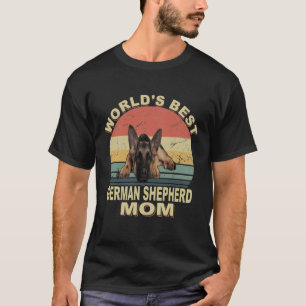GSD103 - World's Best German Shepherd Mum Vintage T-Shirt