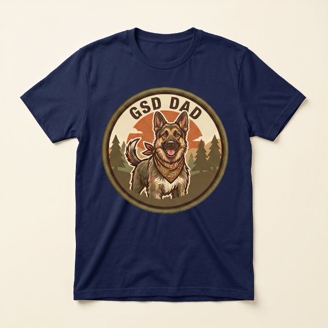 GSD Dad Tri-blend Tee | German Shepherd Dog Dad Gi (Creator Uploaded)