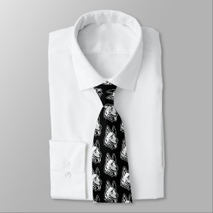 GSD German Shepherd on Black Neck Tie