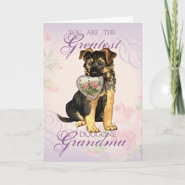 GSD Heart Grandma Card (Front)
