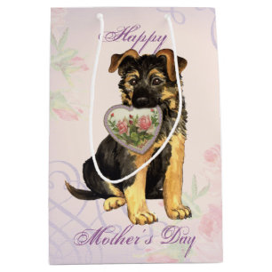 GSD Heart Mum Medium Gift Bag