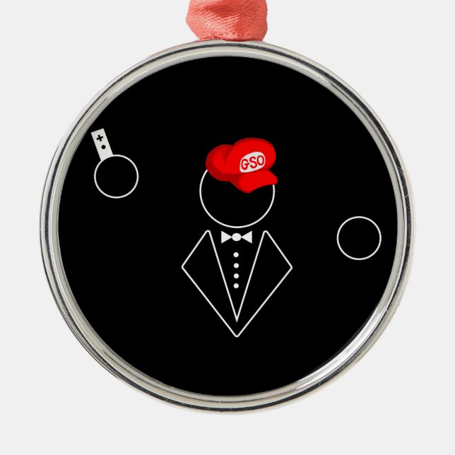 GSO Metal Christmas Ornament (Front)