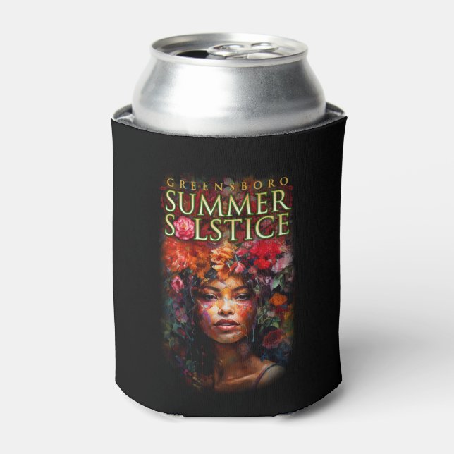 GSO Summer Solstice Festival 2023 Black Souvenir Can Cooler (Can Front)