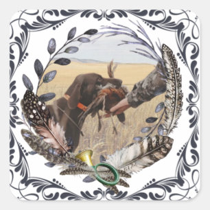 GSP,  A hunter's partner in the field      Square Sticker