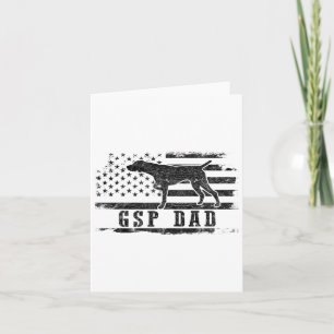Gsp Dad Usa American Flag German Shorthaired Point Card