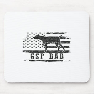 Gsp Dad Usa American Flag German Shorthaired Point Mouse Mat