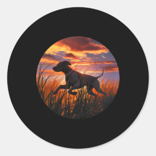 Gsp German Shorthaired Pointer Gsp Hunting Dogs  Classic Round Sticker