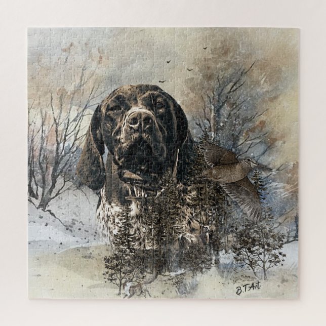 GSP, German Shorthaired Pointer Jigsaw Puzzle (Vertical)