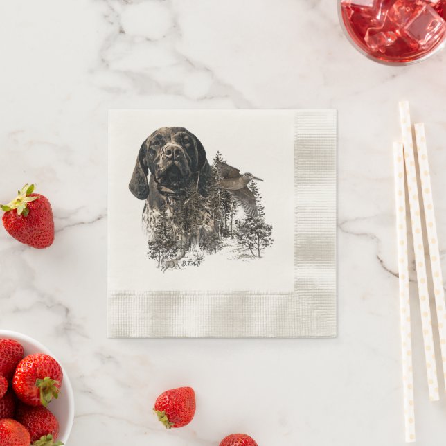 GSP, German Shorthaired Pointer Napkin (Insitu)