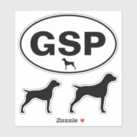 GSP German Shorthaired Pointer Vinyl Sticker Set