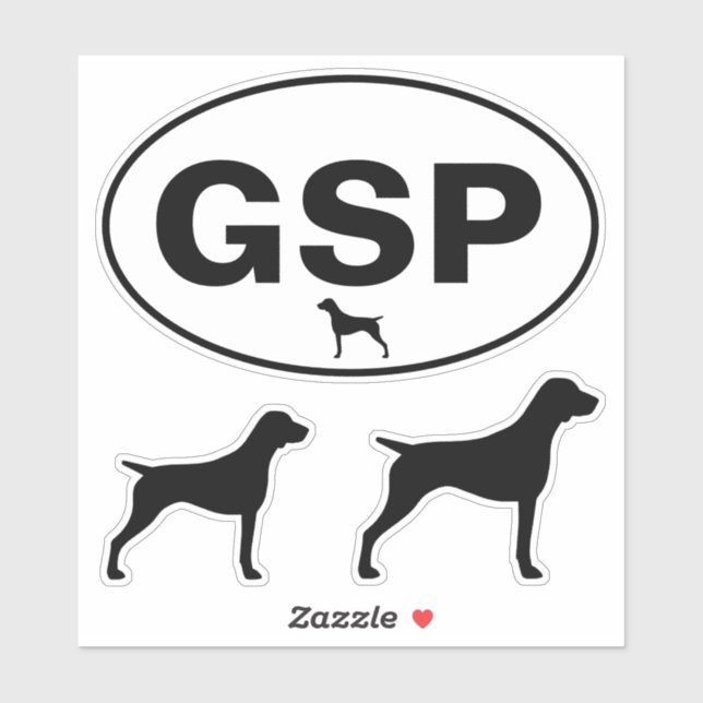 GSP German Shorthaired Pointer Vinyl Sticker Set (Sheet)