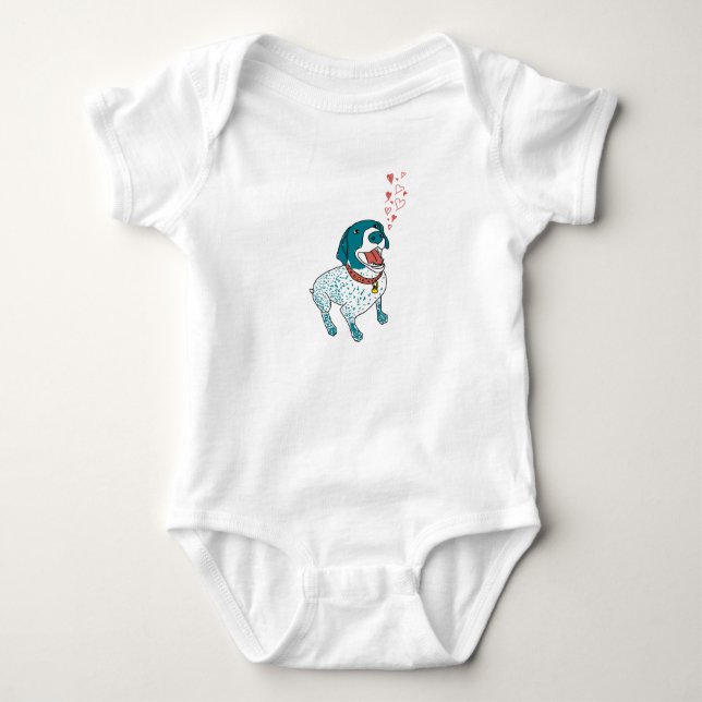 GSP Heart (G) Baby Bodysuit (Front)