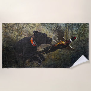 GSP , Hunting pheasant   Beach Towel