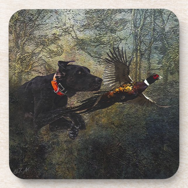 GSP , Hunting pheasant     Coaster (Front)