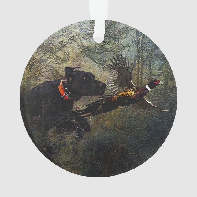 GSP , Hunting pheasant    Ornament (Back)