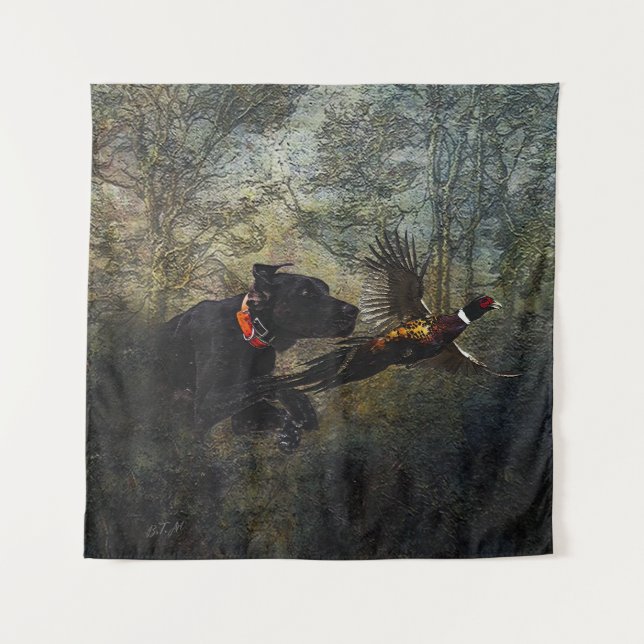 GSP , Hunting pheasant   Tapestry (Front)