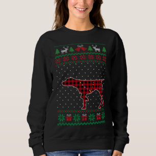 GSP Red Plaid Buffalo Funny Ugly Christmas Sweater