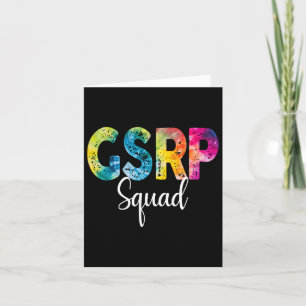 Gsrp Squad Tie Dye Back To School Women Appreciati Card
