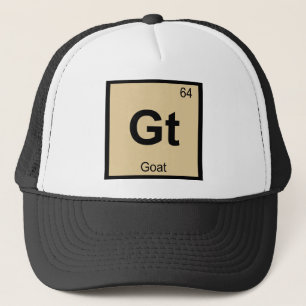 Gt - Goat Meat Chemistry Periodic Table Symbol Trucker Hat