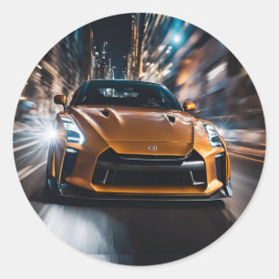 GT-R Tokyo nissan car japan japanese wangan Classic Round Sticker
