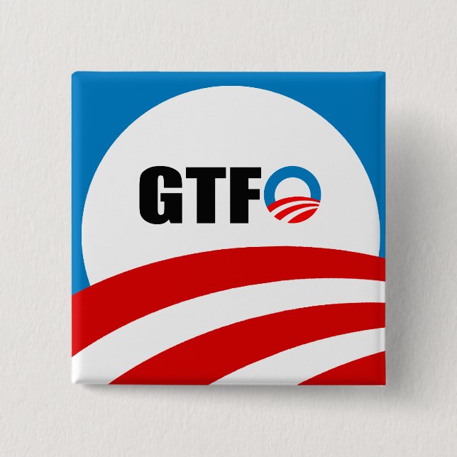 GTFO 15 CM SQUARE BADGE (Front)