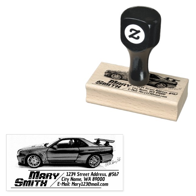 GTR BNR34 RUBBER STAMP (Stamped)