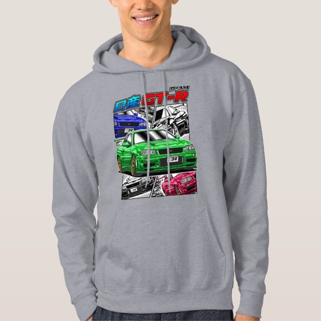 Gtr T-ShirtJDM Legend Nissan Skyline GTR R34 Hoodie (Front)