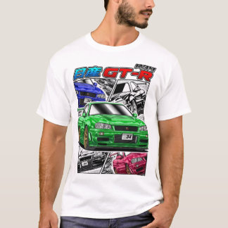 Gtr T-ShirtJDM Legend Nissan Skyline GTR R34 T-Shirt