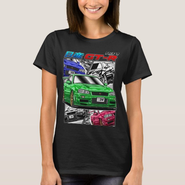Gtr T-ShirtJDM Legend Nissan Skyline GTR R34 T-Shirt (Front)