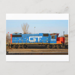 GTW 5849 Locomotive Engine CN Stuart Yard Hamilton Postcard