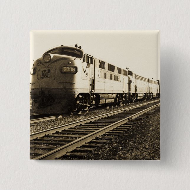 GTW Diesel Engine #9008 Train #92 Eastbound 15 Cm Square Badge (Front)