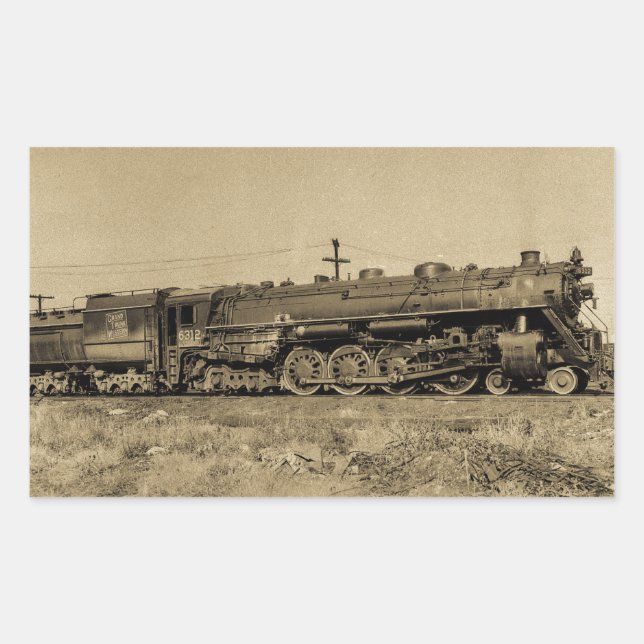 GTW Engine #6312 at Battle Creek, MI 1954 Rectangular Sticker (Front)