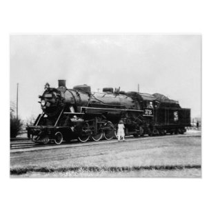 GTW Railroad engine #3735 circa 1940s Photo Print