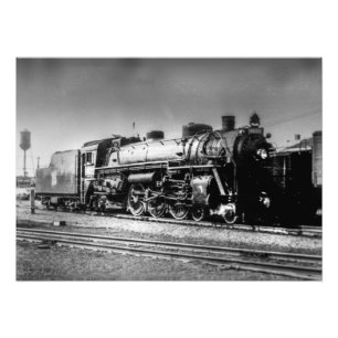 GTW Railroad engine #8633 Vintage Photo Print