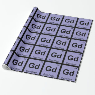 Gu - Gum Drops Chemistry Periodic Table Symbol Wrapping Paper