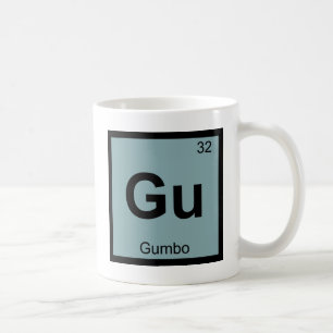 Gu - Gumbo Chemistry Periodic Table Symbol Coffee Mug