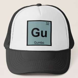 Gu - Gumbo Chemistry Periodic Table Symbol Trucker Hat