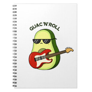 Guac And Roll Funny Avocado Pun Notebook