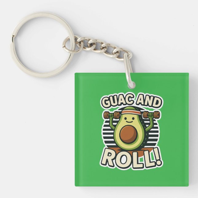 Guac And Roll Key Ring (Front)