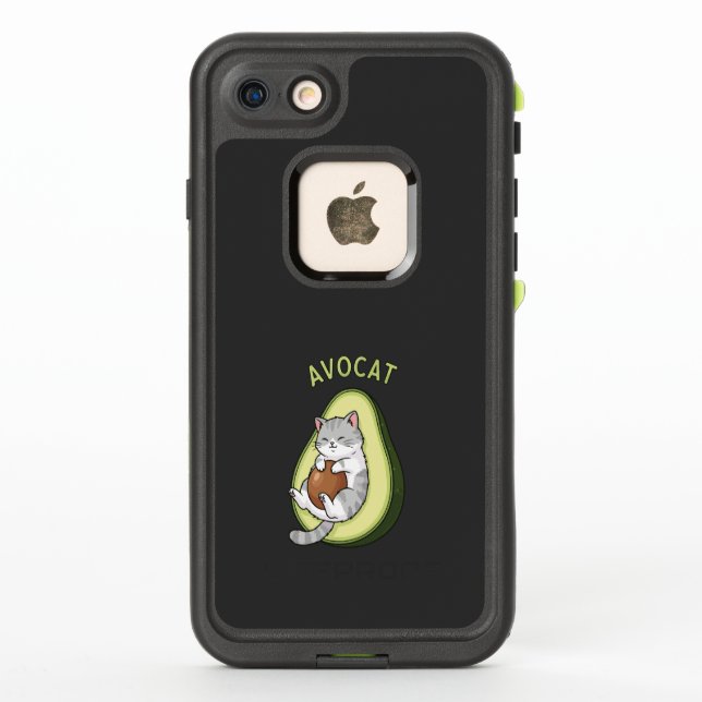 Guac Meow Mode LifeProof iPhone Case (Back)