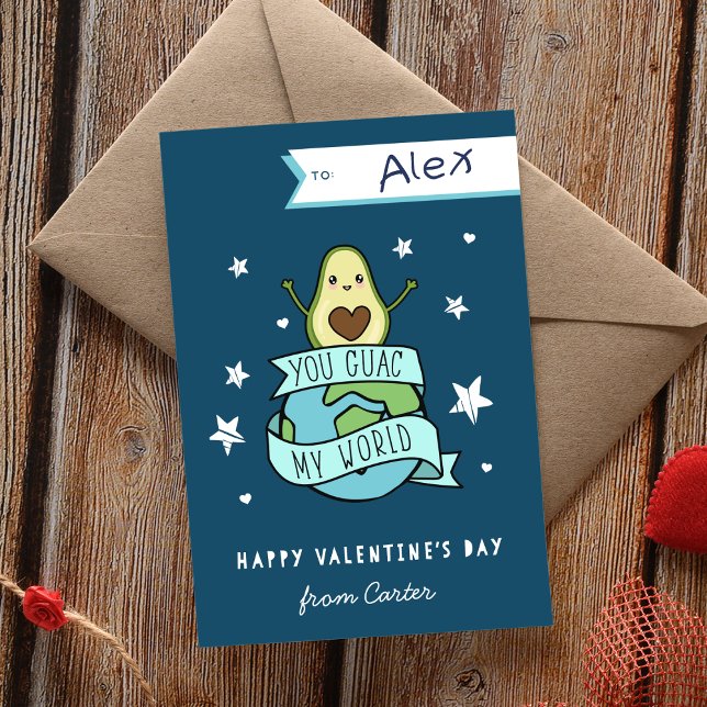 Guac My World Classroom Valentines Day Card (Creator Uploaded)