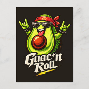 Guac 'n Roll - Guac Pack - Foodie Fiends Postcard