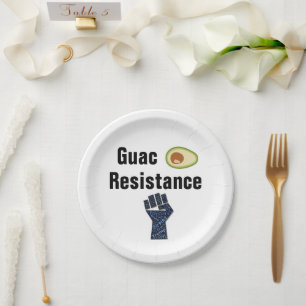 Guac Resistance Paper Plate